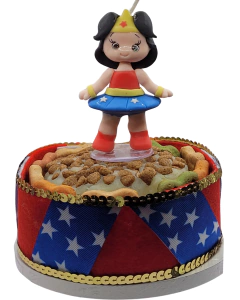 Kit Bolo de Aniversário Pet | Mulher Maravilha|3 itens + 2 brindes (Nr. 22) - comprar online