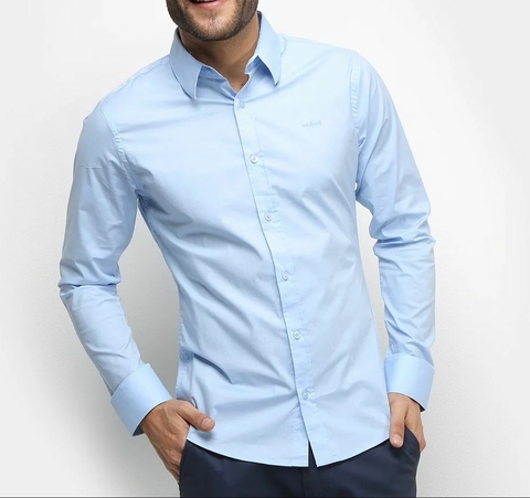 Camisa Colcci Fit ML Colcci Azul Ceu 310103611