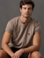 Camiseta Masculina Patch Calvin Klein Jeans Caqui Medio CM5OC01TC731 - loja online