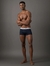 Kit 3 Cuecas Low Rise Trunk Classic Calvin Klein Underwear Azul Marinho / Mescla U2664H_966 na internet