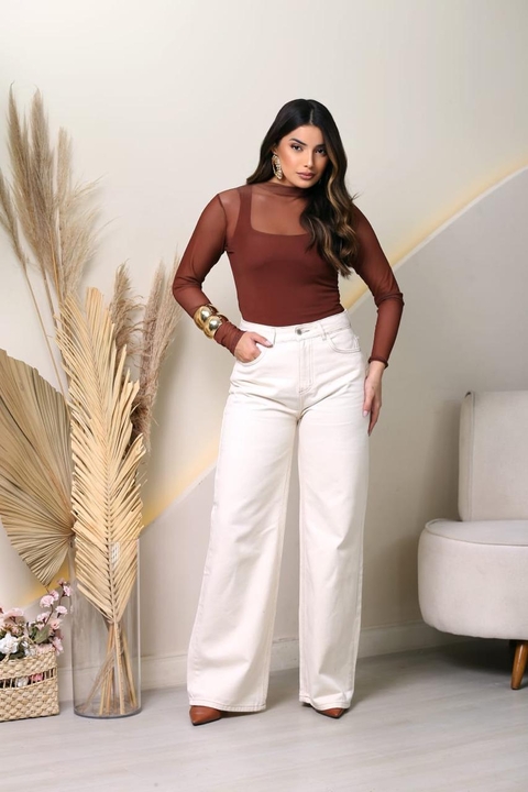 CALCA WIDE LEG JEANS FEM