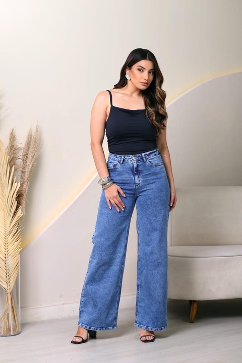 Calça Wide Leg C/Lycra