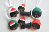 Enfeite de Natal Dachshung Preto