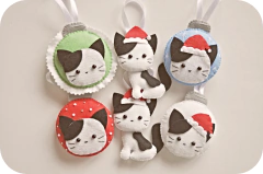Enfeite Natal Gatinhos - comprar online