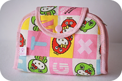 Carteira em tecido Hello Kitty - Casinha de Pano