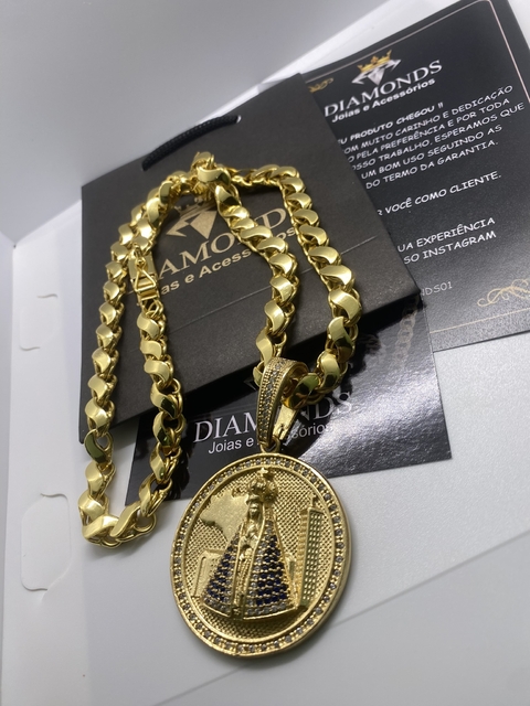 friso s 8 mm-60 e 70 cm+Medalha Santuário Nossa Senhora