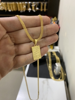 Grumet soldada 3 mm+Placa “O senhor é meu pastor…” na internet