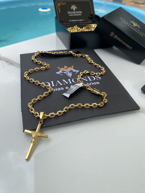 cadeado 5 mm-60 cm+cruz fio