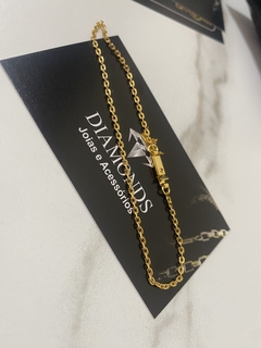 Cadeado 1 mm-70 cm+Crucifixo - Diamonds Joias 