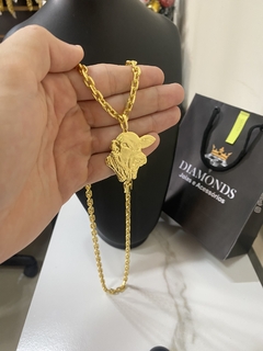 cadeado 5 mm-60 cm+Pingente Boi Nelore - comprar online