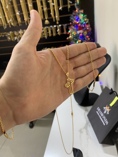 cadeado 1 mm-70 cm+Cruz 3D