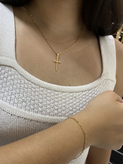 Cartier 2 mm-50 cm+cruz palito(PULSEIRA DE BRINDE)