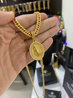 grumet 7 mm+medalha mão orando - comprar online