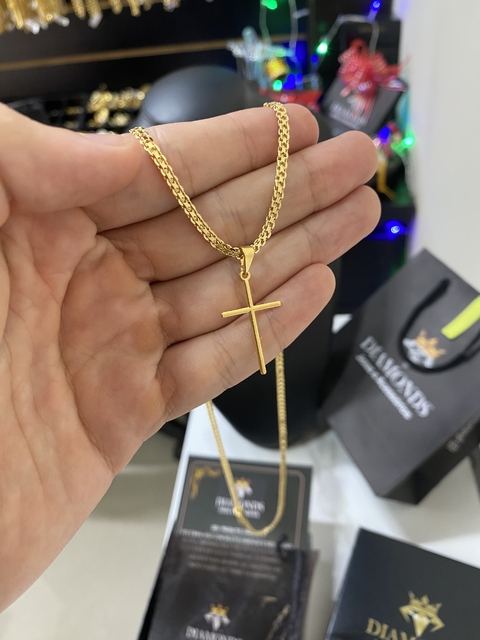 cadeado dupla 2,5 mm+cruz palito