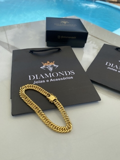 Pulseira Grumet 8 mm (marcação de ouro 750 no fecho) - Diamonds Joias 