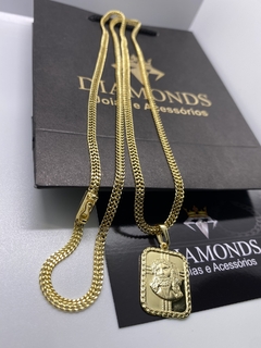 Grumet Soldada 3 mm-70 cm+Placa Jesus Cristo - loja online