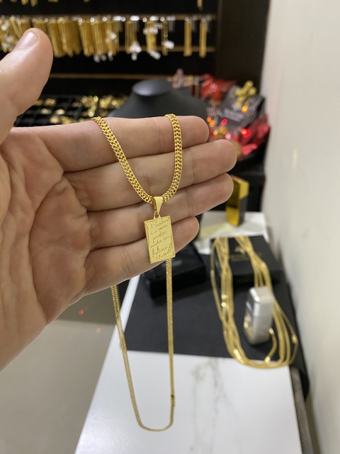 Grumet soldada 3 mm+Placa “O senhor é meu pastor…”