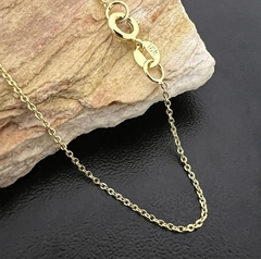 Cadeado 0,5 mm-60 cm+plaquinha (marcação ouro 18k no fecho) na internet