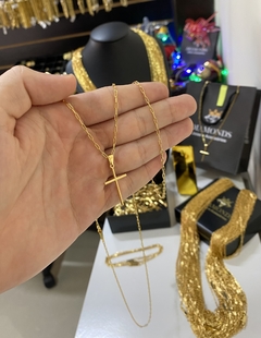 Cartier 2 mm-50 cm+cruz palito(PULSEIRA DE BRINDE) na internet