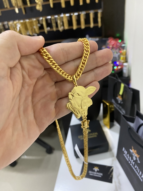 Grumet 7 mm+pingente Boi nelore