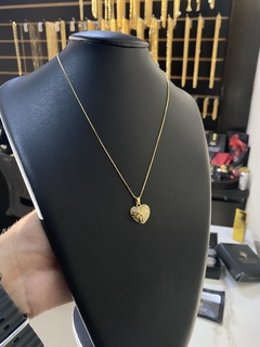 veneziana 1 mm-50 cm+coração cravejado - Diamonds Joias 