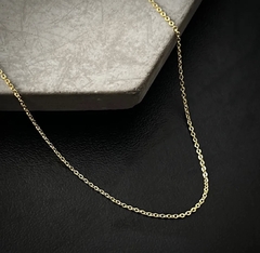 Cadeado 0,5 mm-60 cm+plaquinha (marcação ouro 18k no fecho) - Diamonds Joias 
