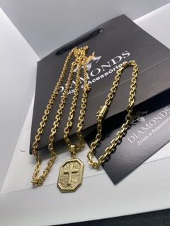 cadeado 4 mm-60 cm+Placa com Cruz na internet