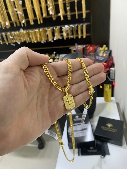 Grumet 5 mm+plaquinha com Cruz