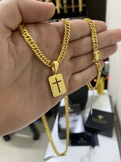 Grumet 5 mm+pingente plaquinha - comprar online