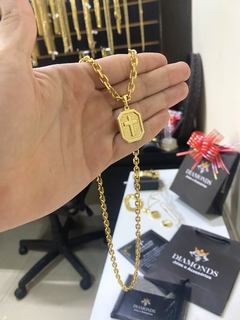 cadeado 5 mm-60 cm+placa com cruz