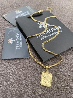 Grumet Soldada 3 mm-70 cm+Placa Jesus Cristo - Diamonds Joias 