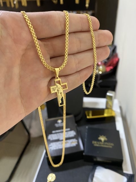 Kit cadeado dupla 2,5 mm+Cruz Jesus