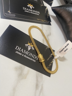 Grumet soldada 5 mm-Placa Cruz - Diamonds Joias 