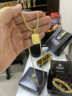 Grumet Soldada 3 mm-70 cm+Placa Jesus Cristo