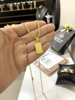 cadeado dupla 2,5mm-70 cm+placa com versículo - comprar online