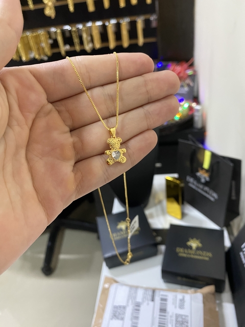 Veneziana 1 mm-50 cm+Ursinho cravejado