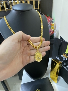 grumet 7 mm+medalha mão orando na internet