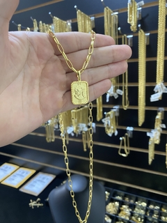 cartier meia cana 5 mm-60 cm+placa jesus - comprar online