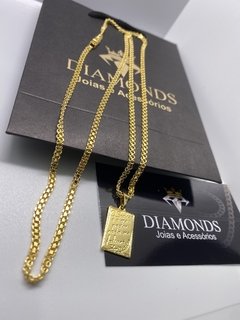 cadeado dupla 2,5mm-70 cm+placa com versículo