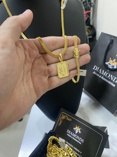 grumet soldada 5 mm+placa jesus cristo - comprar online