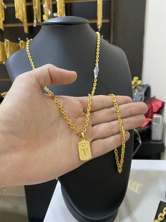 Cadeado 4 mm-60 cm+Placa com Cruz na internet