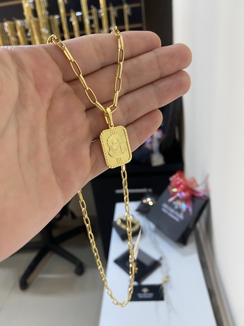 cartier meia cana 5 mm-60 cm+placa jesus