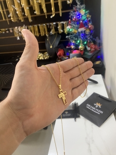 cadeado 1 mm-70 cm+cruz com jesus - comprar online