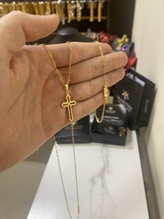 Cartier 2 mm+Cruz vazada - comprar online