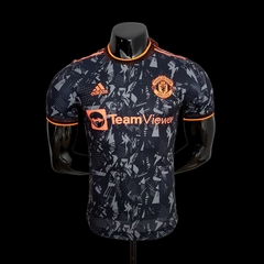 Camisa Jogador Manchester United Camuflagem Preta 22/23