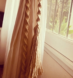SUJETA CORTINAS EN MACRAME en internet