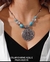 Colar Charme Azul e Prata