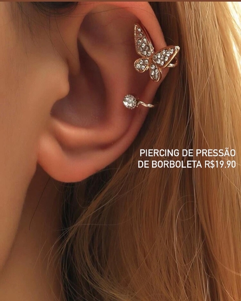 Piercing de Pressão de Borboleta