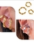 Brinco Fake Juliette Bbb Ear hook folheado Cor Prata na internet