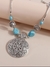 Colar Charme Azul e Prata - comprar online